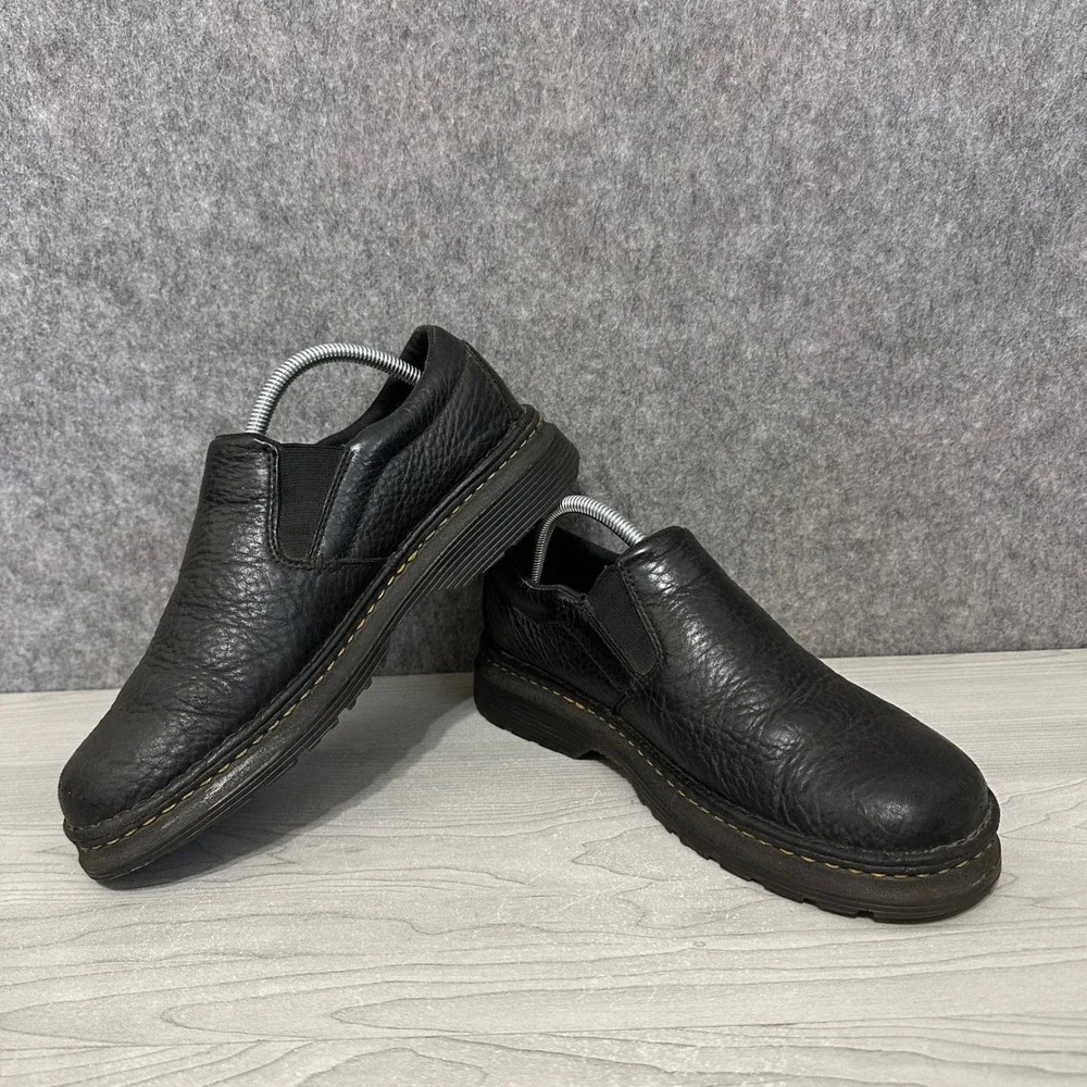 Dr. Martens Boyle Slip-On Loafers Mens Size 9 Black Leather Casual Comfort Shoes